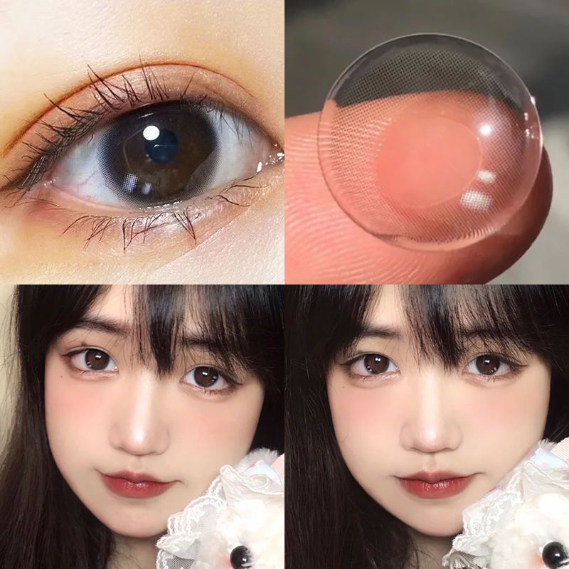 爆款泪眼特效美瞳隐形眼镜年抛学生自然可爱混血网红同款大小直径