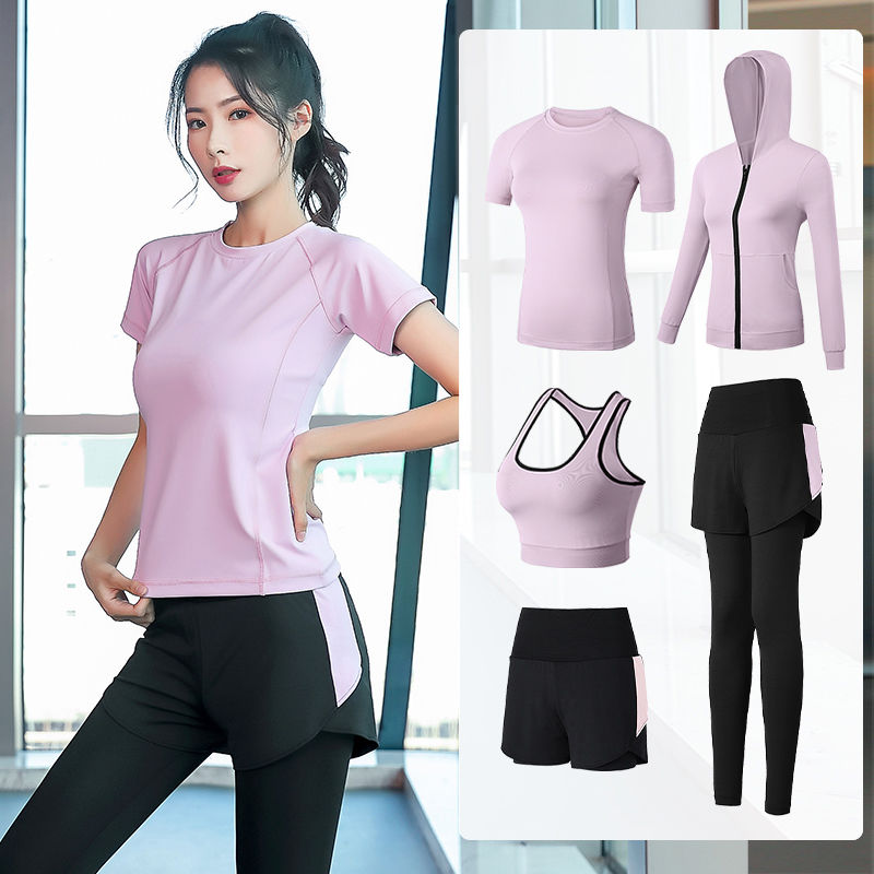 Sports suit women's fitness clothes spring and summer new high-end sportswear loose quick-drying yoga wear women's fitness clothes