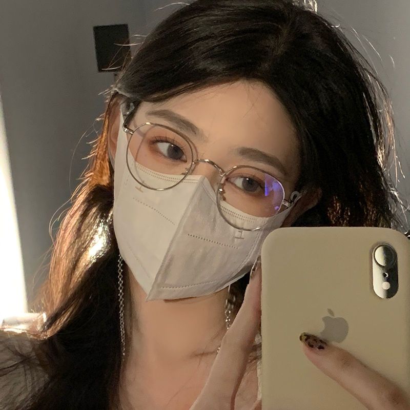 Jennie Wu Xin same plain ultra light myopia glasses women's net red anti blue radiation flat GM frame can be matched