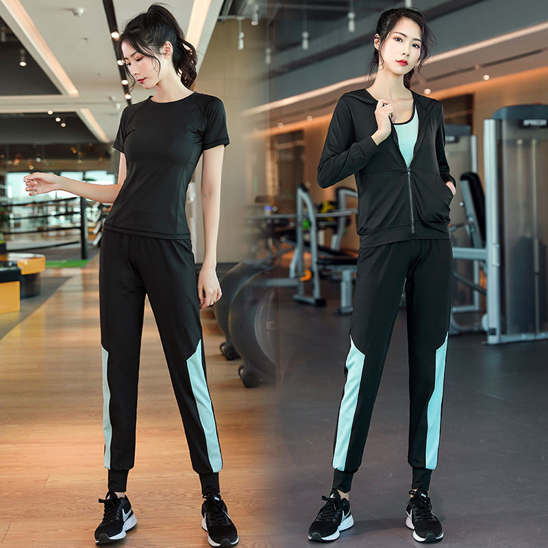 Sports suit women's fitness clothes spring and summer new high-end sportswear loose quick-drying yoga wear women's fitness clothes