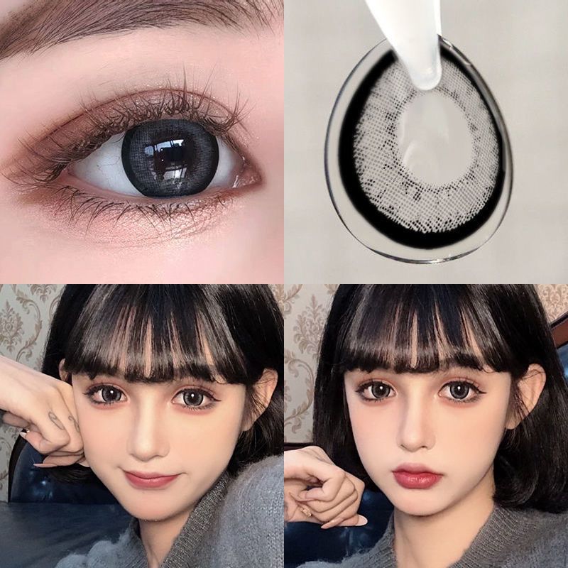 爆款泪眼特效美瞳隐形眼镜年抛学生自然可爱混血网红同款大小直径
