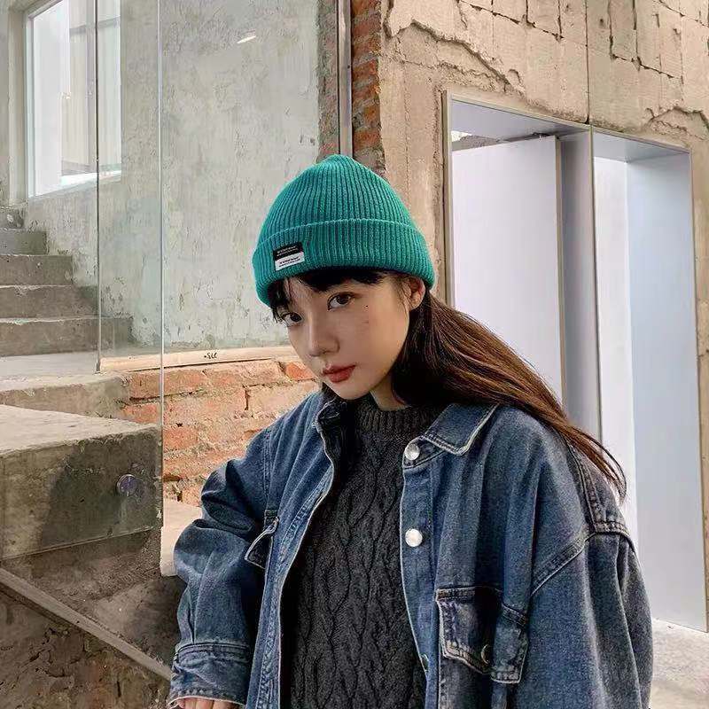 Knitted woolen hat for women in autumn and winter, Korean version is versatile, Japanese winter is sweet and lovely, Korean men's cold hat
