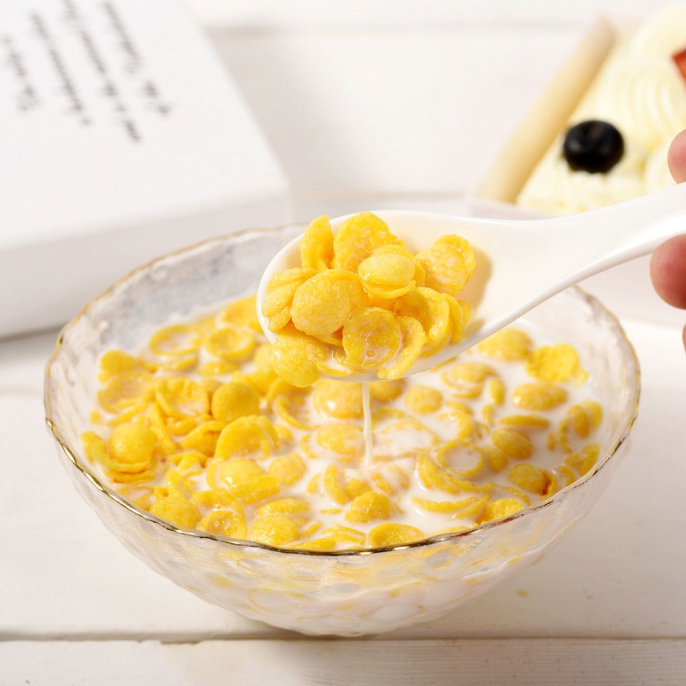 低脂脆玉米片非油炸无蔗糖可干吃泡酸奶零食早餐冲泡减脂即食免煮