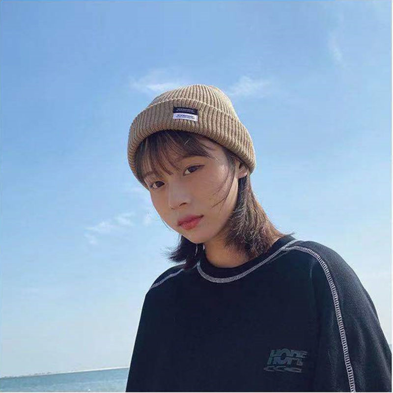 Knitted woolen hat for women in autumn and winter, Korean version is versatile, Japanese winter is sweet and lovely, Korean men's cold hat