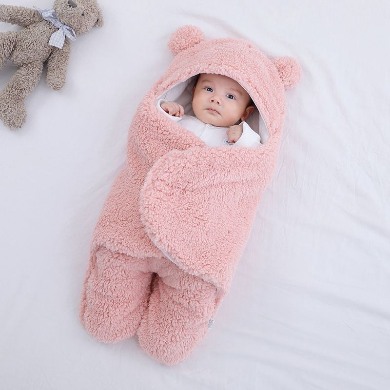 婴儿抱被新生儿秋冬季加厚包被初生宝宝防惊跳襁褓0-3-6个月用品