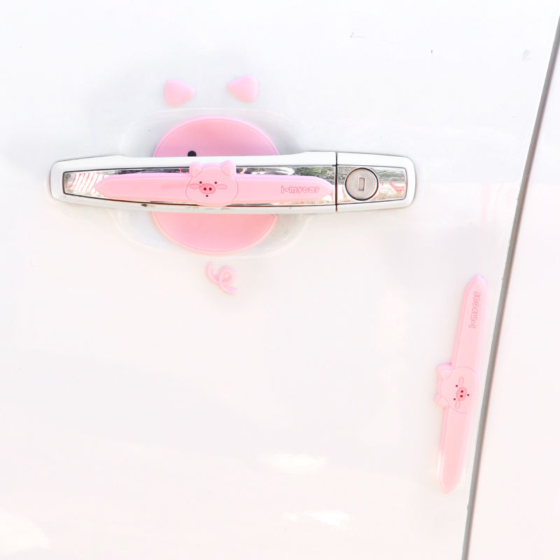 小奶牛可爱卡通汽车车门外把手防刮贴漆面保护膜划痕贴通用门碗贴