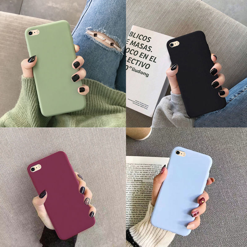 苹果6plus手机壳网红硅胶磨砂纯色男女iphone6plus手机套全包防摔