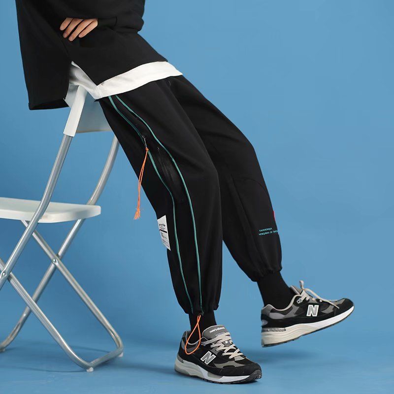 Spring pants men's loose all-match trendy students Korean style sports pants wide-leg men's pants casual pants spring and autumn models