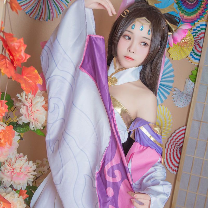 王者荣耀貂蝉绝世舞姬cos服全套古风金色动漫cosplay服装假发王者