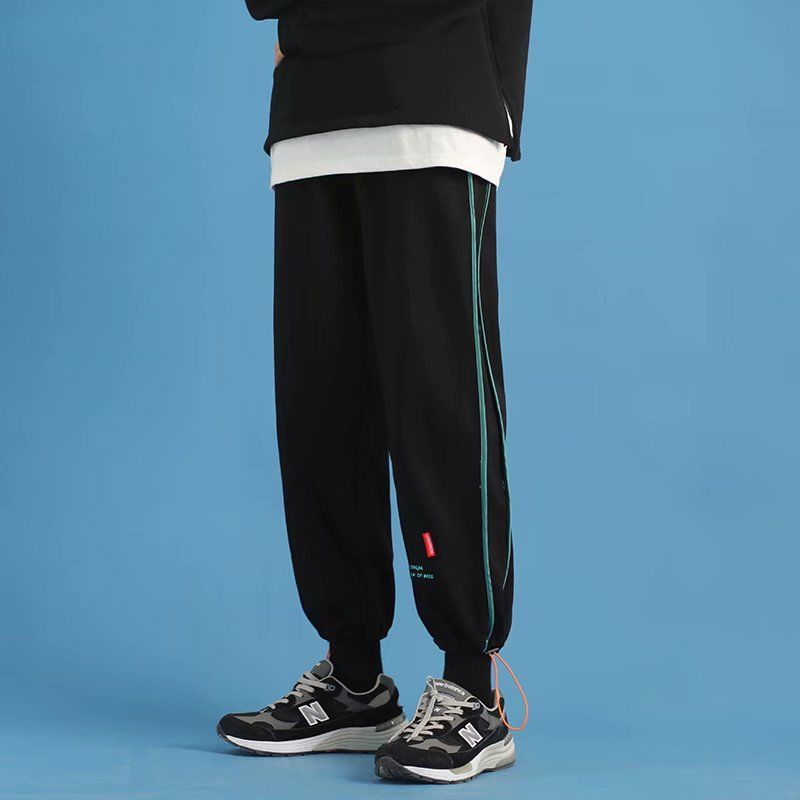 Spring pants men's loose all-match trendy students Korean style sports pants wide-leg men's pants casual pants spring and autumn models