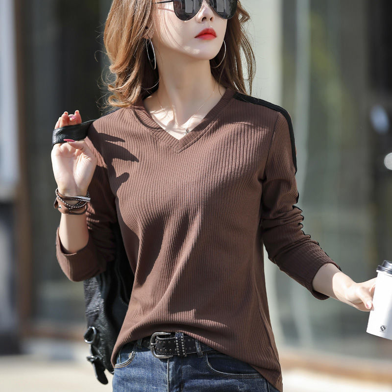 Pure cotton long-sleeved t-shirt women's loose bottoming shirt for autumn, winter and spring in 2022 new early spring clothes
