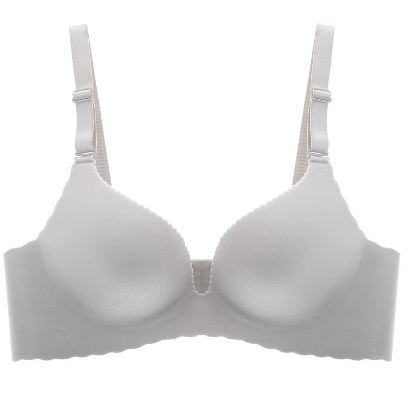 Aishuk seamless bra gathers no steel ring underwear women's one-piece glossy bra side collection adjustment upper support bra