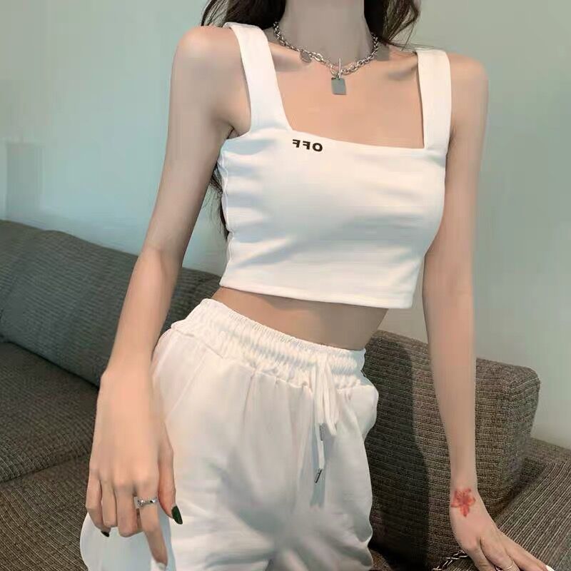 bm風春夏寬吊帶小背心女學生外穿短款露臍上衣緊身內搭打底衫冬潮