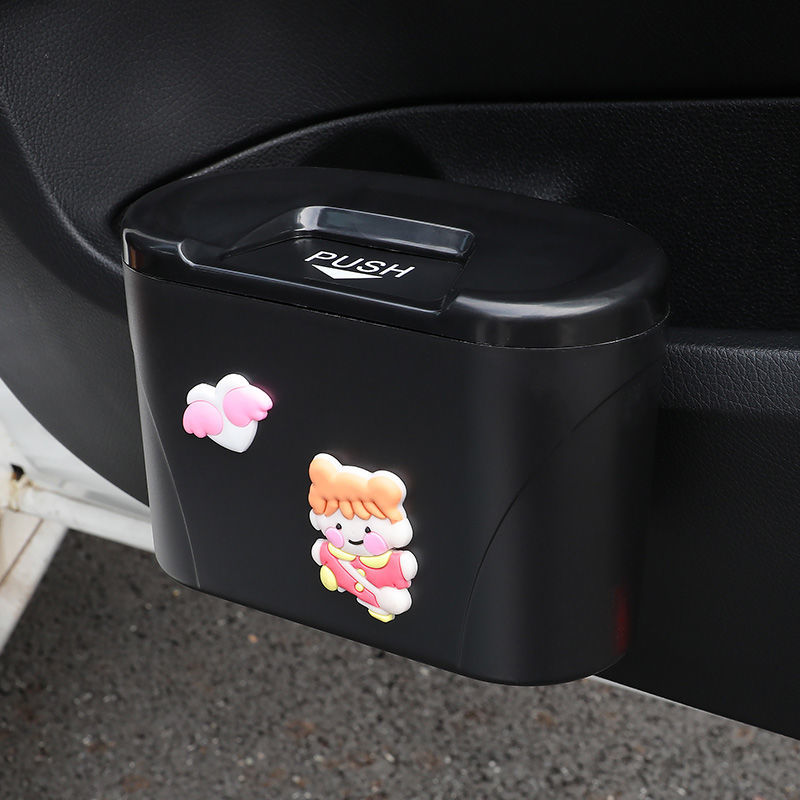 车载垃圾桶挂式多功能车内置物收纳储物盒创意可爱车上用垃圾袋女