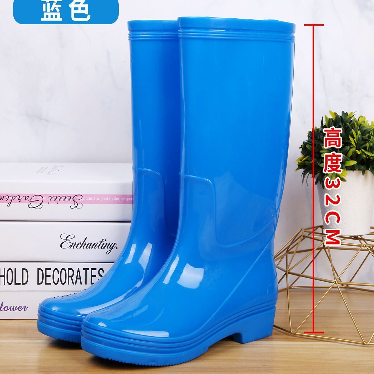高筒防滑雨鞋防水鞋果凍水桶雨靴膠鞋水靴套鞋女夏季成人時尚