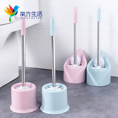 Toilet no dead angle cleaning decontamination toilet brush set toilet toilet brush soft bristle round toilet brush