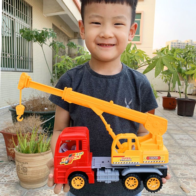 大号工程车儿童玩具男孩套装挖掘挖推土机洒水搅拌吊车各类小汽车