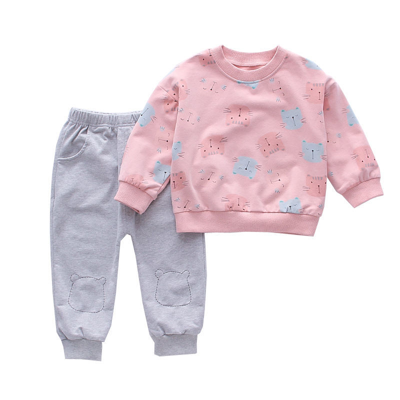 Girls' clothing foreign style baby girl spring and autumn clothing suit 2022 new children's children one year old 1 baby 3 clothes 2
