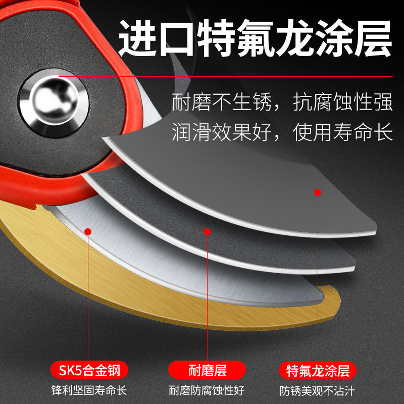 88578-德力西园林剪省力修枝剪刀剪树枝园艺剪刀果树粗枝剪花艺剪绿化剪-详情图
