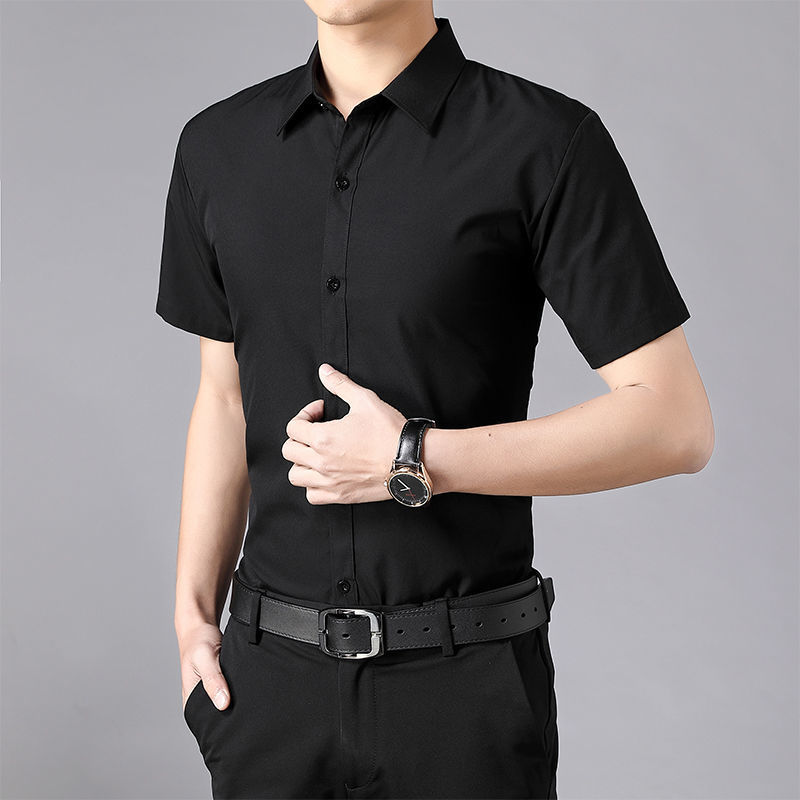 Summer men's white shirt business short-sleeved Korean version of self-cultivation non-ironing professional dress work long-sleeved men's shirt large size