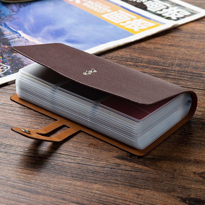 Anti-theft anti-degaussing men's and women's large-capacity card holder credit card bank card holder multi-card slot card holder