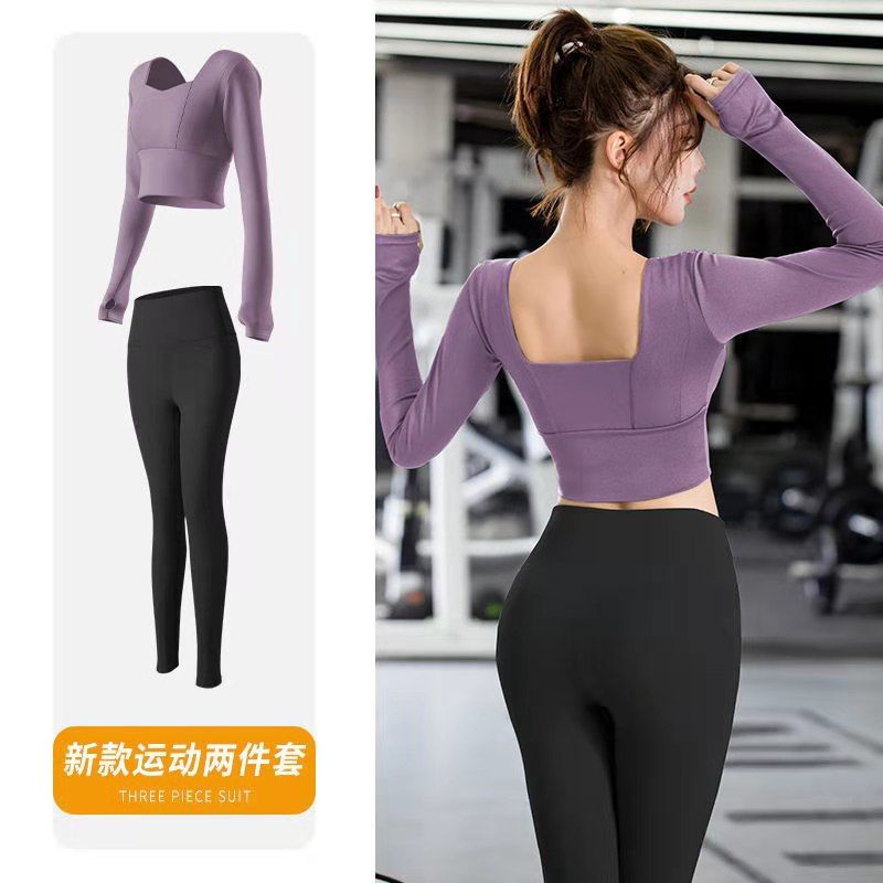 瑜伽服女春夏款專業高端時尚仙氣氣質網紅跑步健身房晨跑運動套裝