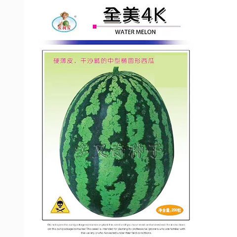全美4k西瓜种子 椭圆形西瓜种子 硬薄皮干沙瓤甜度高口感好西瓜籽