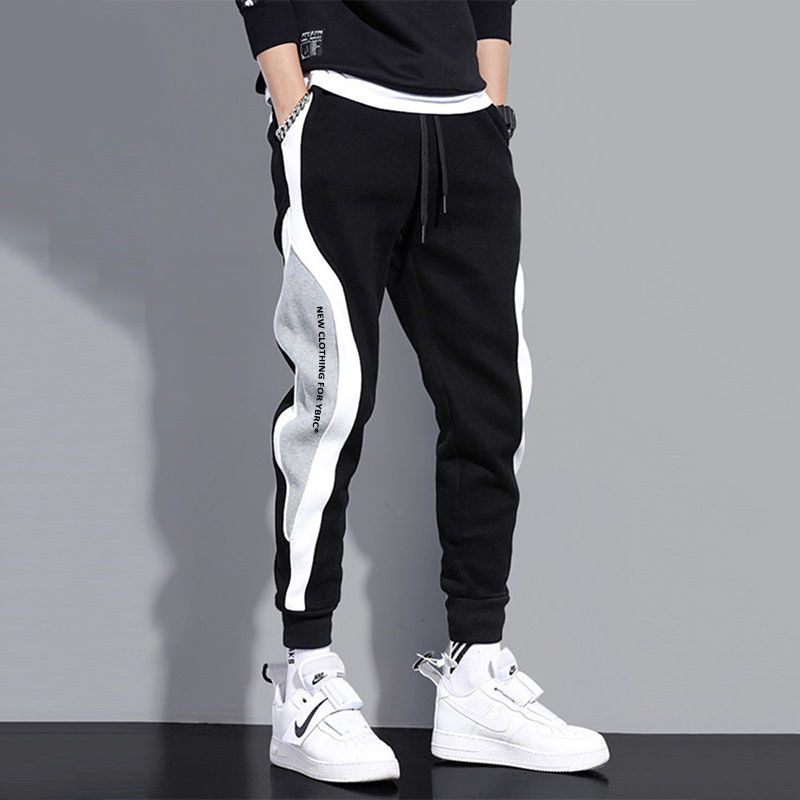 Pants men's Korean style trendy men's casual pants large size loose sports anklet nine-point pants student sports loose long