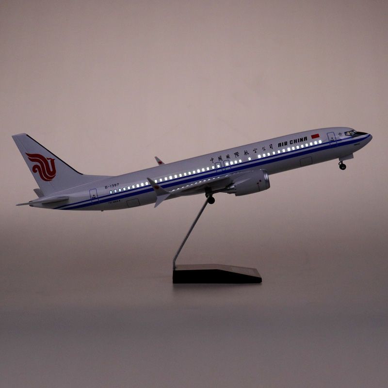 仿真拼装国航777波音747飞机模型带轮350中国国际航空787客机航模