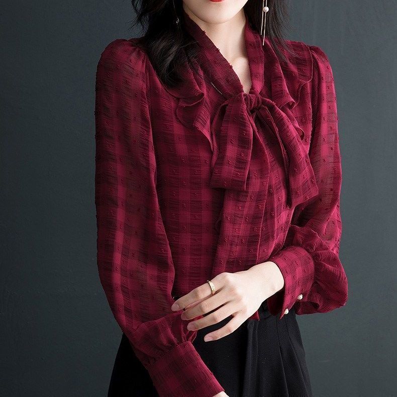 洋氣打底衫女裝2023年新款春裝時尚百搭v領上衣女士小衫春秋襯衫