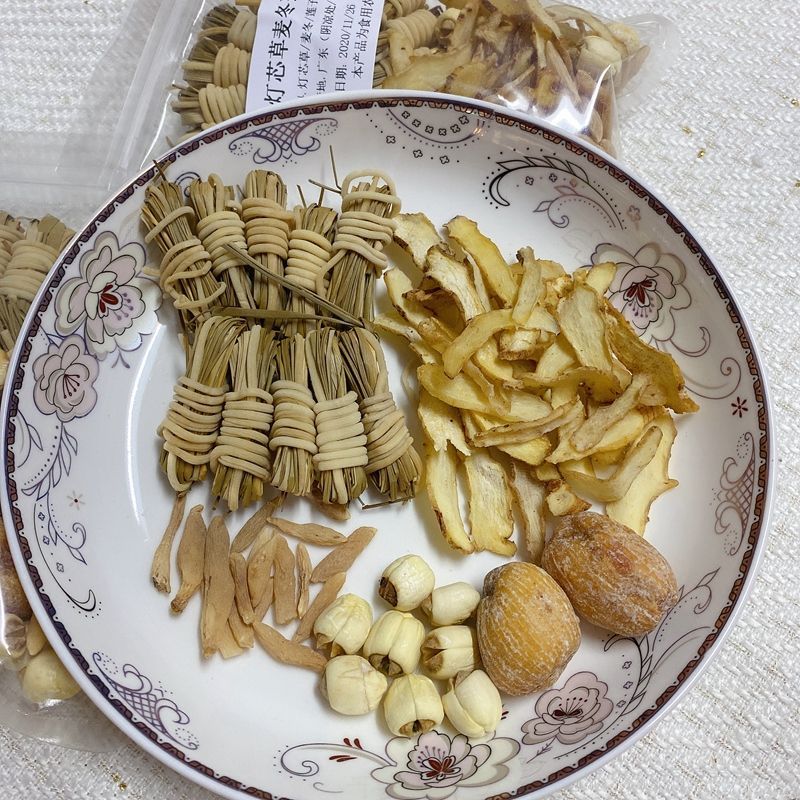 24541-灯芯草麦冬玉竹汤包儿童去心火睡好觉不磨牙莲子雪梨润肺下火汤料-详情图