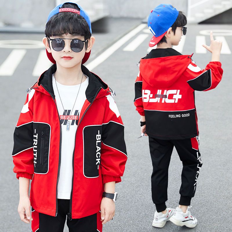 儿童装男童春装套装2023新款春秋季中大童韩版洋气网红两件套帅气