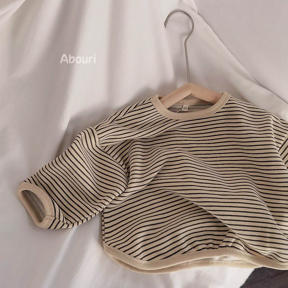 Children's clothing boy's t-shirt Korean version children's striped sweater baby loose long-sleeved children's top 2021 spring and autumn new style