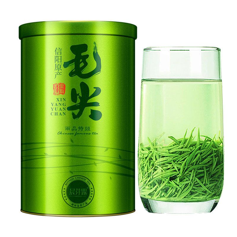 54151-特级毛尖茶叶绿茶2021信阳新茶明前嫩芽毛尖浓香型绿茶250克罐装-详情图