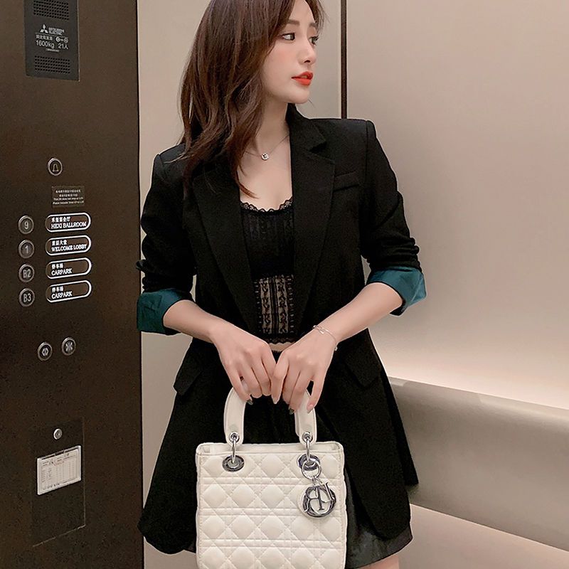 High-end suit jacket female Korean version small casual net red fried street niche design sense non-ironing suit jacket