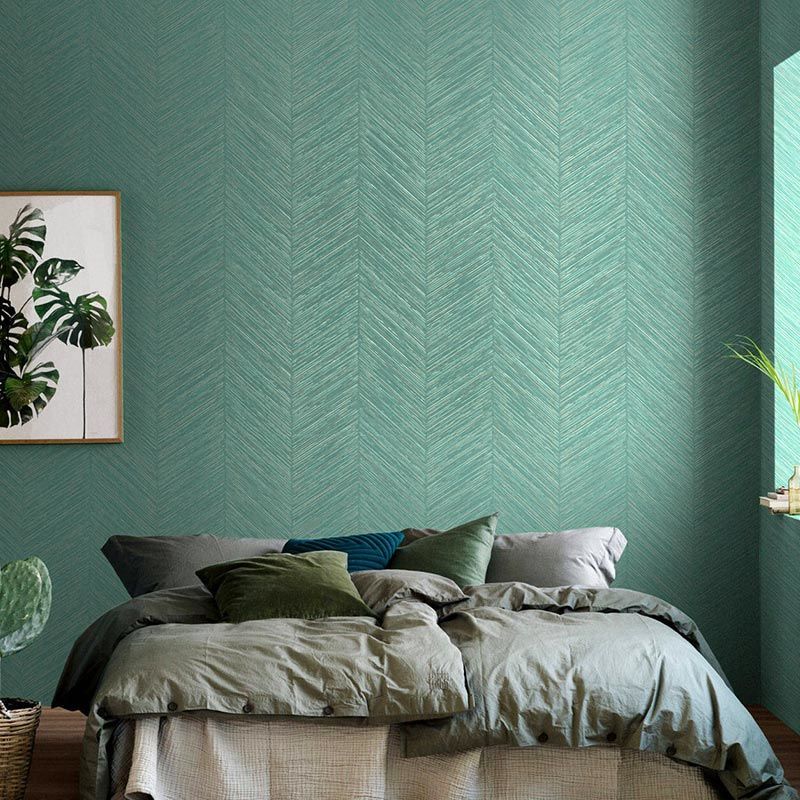 无纺布卧室墙纸北欧现代简约客厅房间壁纸背景墙玄关壁纸叶子线条