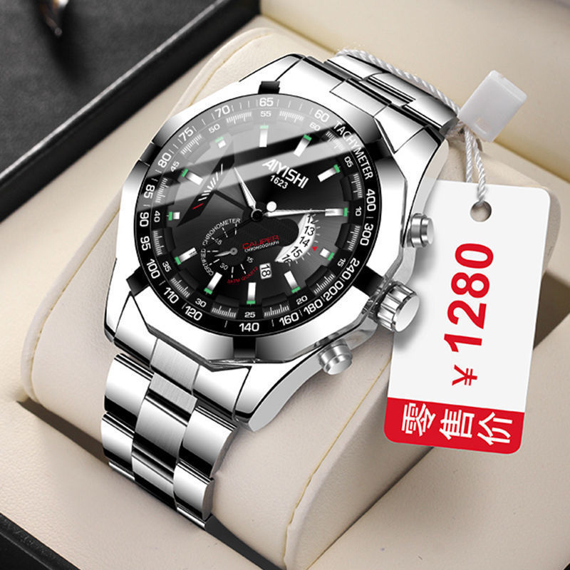 瑞士正品新款全自动男士手表男非机械表时尚商务夜光防水日历腕表