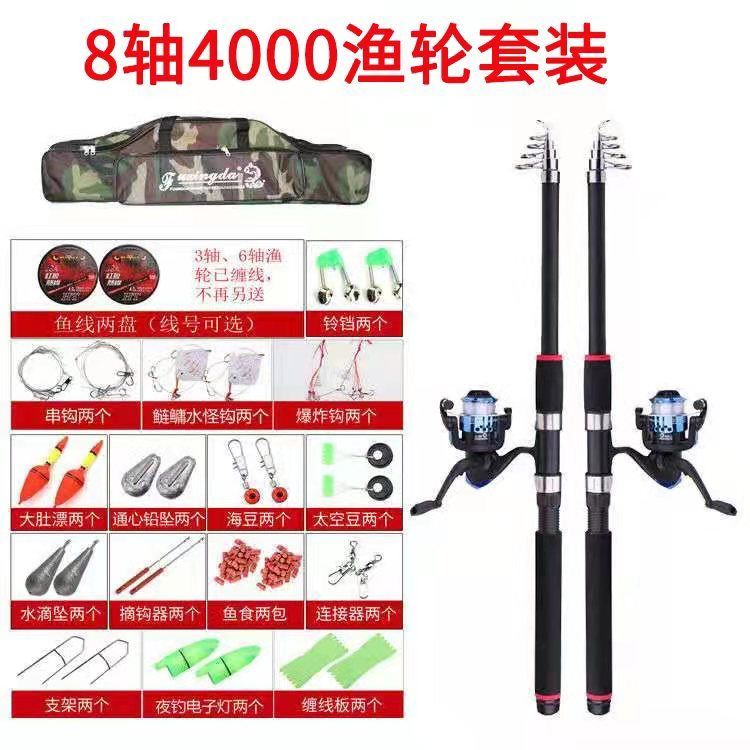 37818-鱼竿海杆海钓竿海竿套装超硬鱼杆抛竿特价清仓金属轮矶钓竿路亚竿-详情图