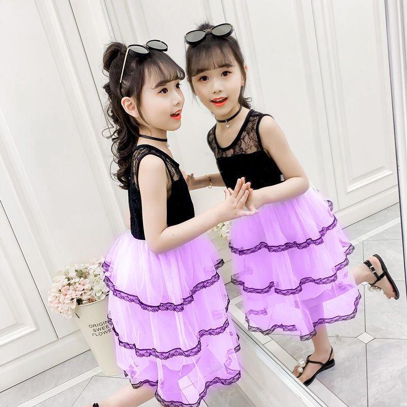 女童2夏季公主裙新款儿童洋气夏装蛋糕裙中大韩版5时尚潮流连衣裙