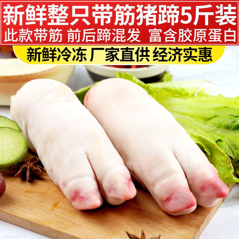 新鲜冷冻猪手猪蹄猪爪卤菜店饭店食堂单位专用猪前脚前爪前手五斤