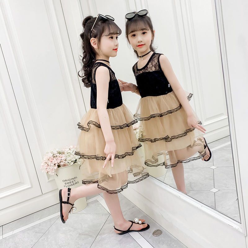 女童2夏季公主裙新款儿童洋气夏装蛋糕裙中大韩版5时尚潮流连衣裙