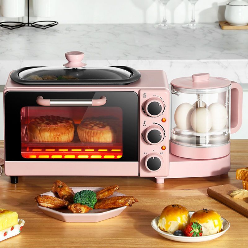 懒人四合一早餐机多功能神器三明治多士炉家用吐司机面包小烤箱