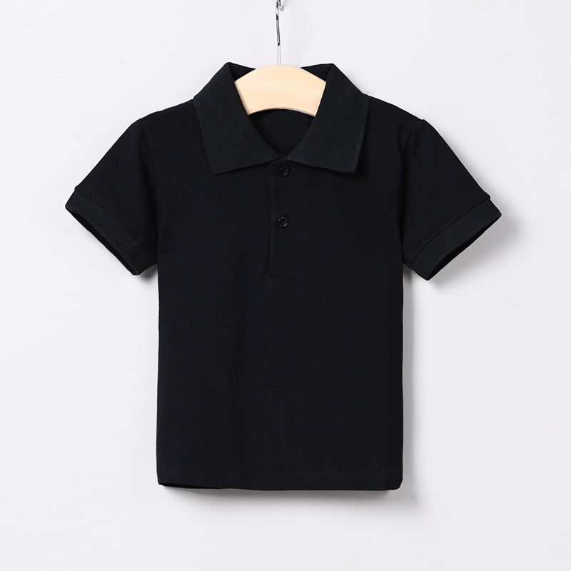 2023 new children's short-sleeved T-shirt boys' class uniform half-sleeved girls' school uniform pure cotton polo shirt summer breathable tide