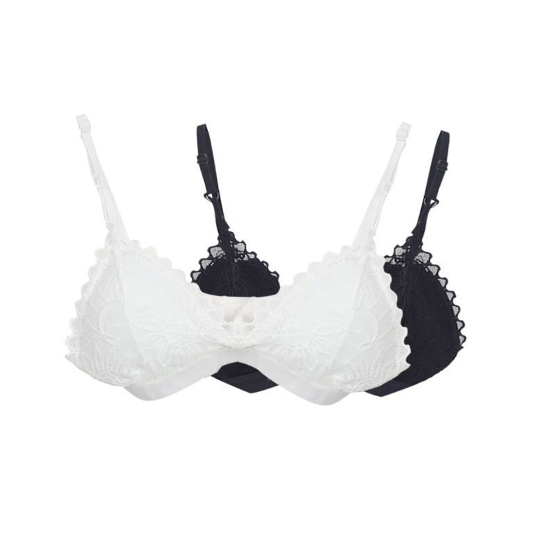 New French anti light triangle cup bra, bra, bra, no steel ring, inside and outside, girls and students gather together in underwear summer