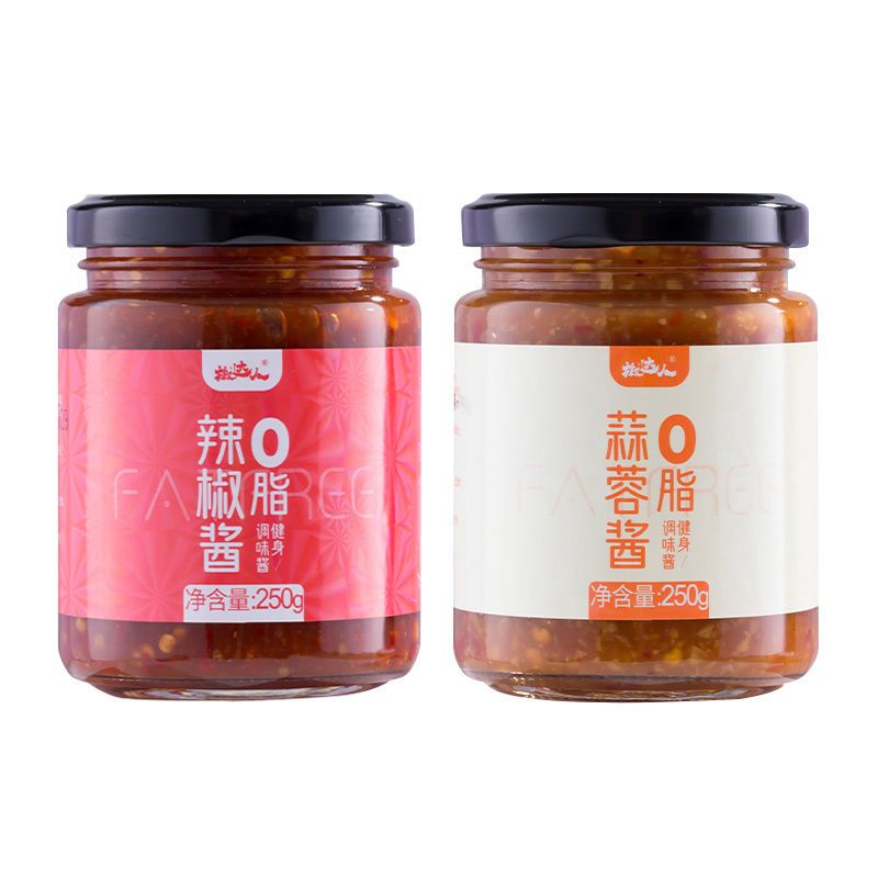 0脂肪辣椒酱蒜蓉酱香辣酱蘸料下饭调味健身无脂低脂拌面0脂肪酱料 图片 7