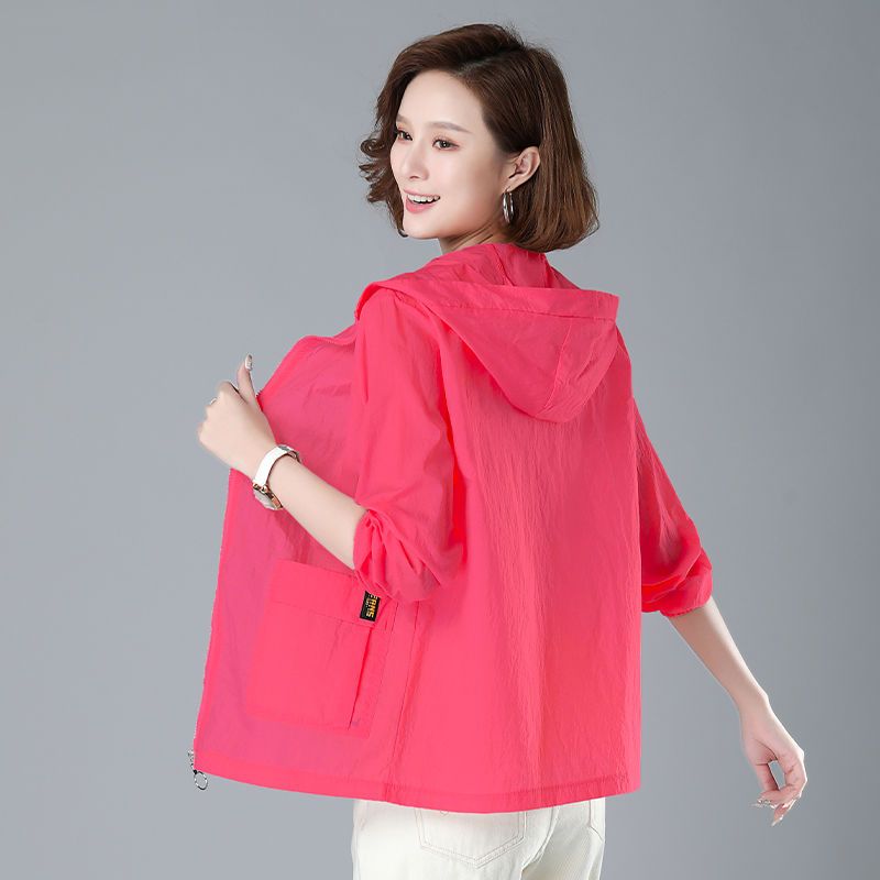 Loose large size sun protection clothing women's short  summer new Korean style sun protection clothing UV protection thin jacket