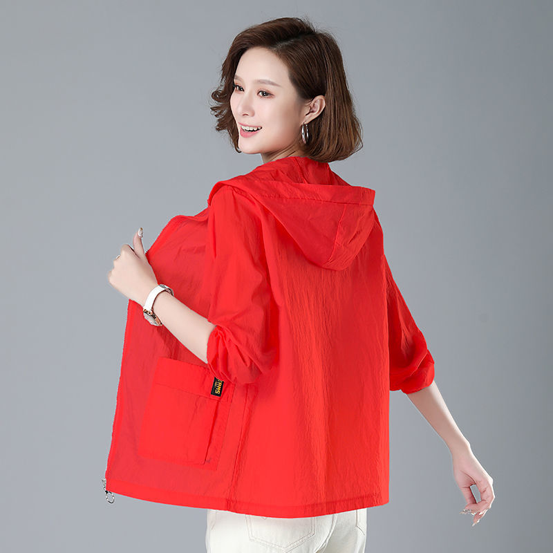 Loose large size sun protection clothing women's short  summer new Korean style sun protection clothing UV protection thin jacket