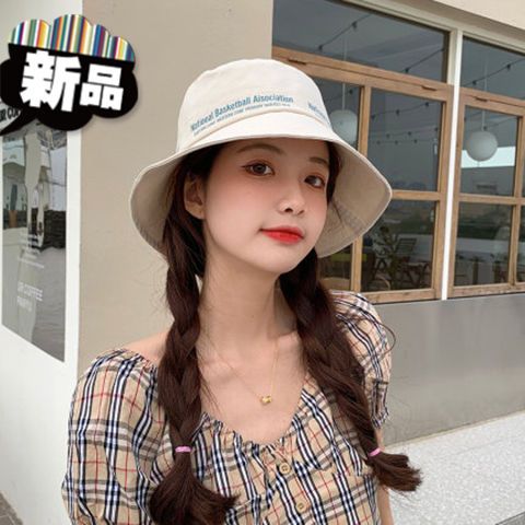 75877-帽子女渔夫帽新款百搭夏季遮阳防晒帽韩版潮太阳帽遮脸日系网红帽-详情图
