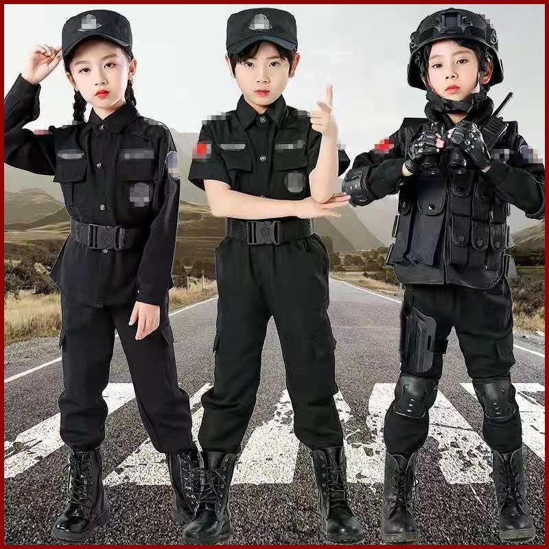 106034-儿童军衣套装男特警衣服警察服警官衣服儿童角色扮演演出服春上新-详情图