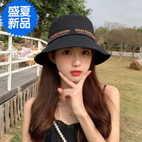 75877-帽子女渔夫帽新款百搭夏季遮阳防晒帽韩版潮太阳帽遮脸日系网红帽-详情图